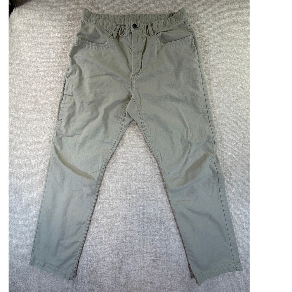 The North Face Men 32 Cream Cotton Straight Leg Outdoor Casual Denim Jeans Pants